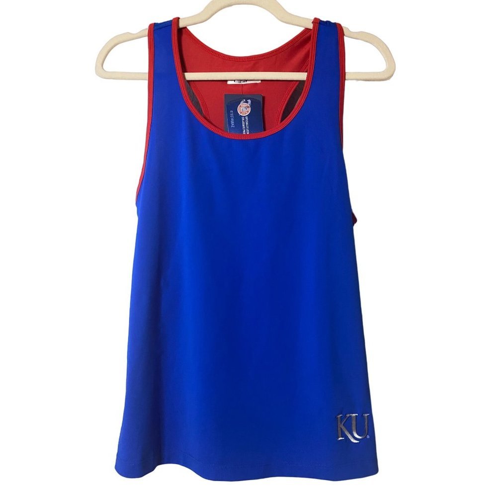 New NUYU Girl KU Kansas‎ University Yoga Tank Top Sz XL